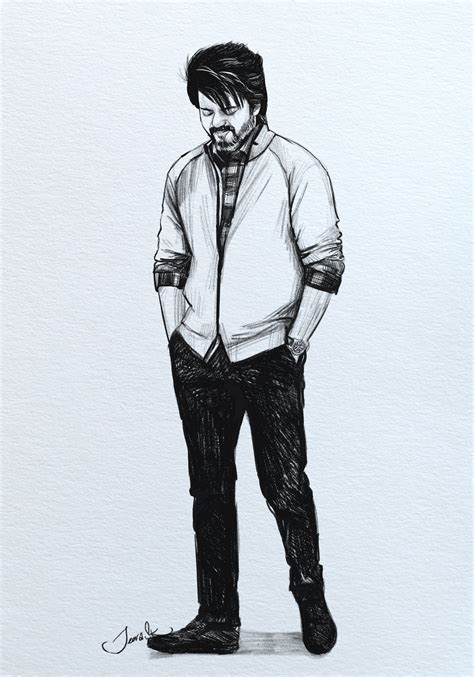 ArtStation - #LeoFilm Thalapathy Vijay Pencil Sketch 2023 #Vijay #lokeshkanagaraj #Leo #BloodySweet