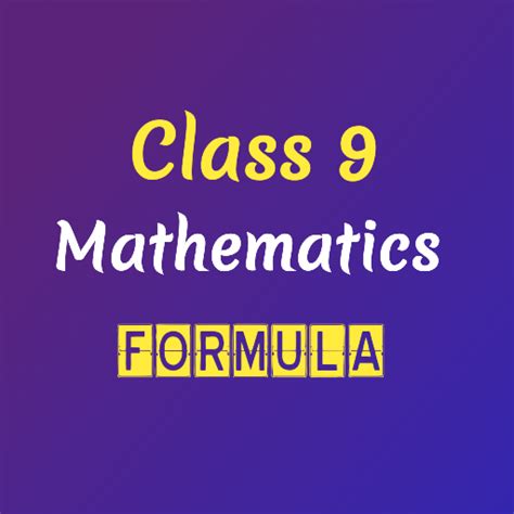 Image result for Class 9 All Math Formula