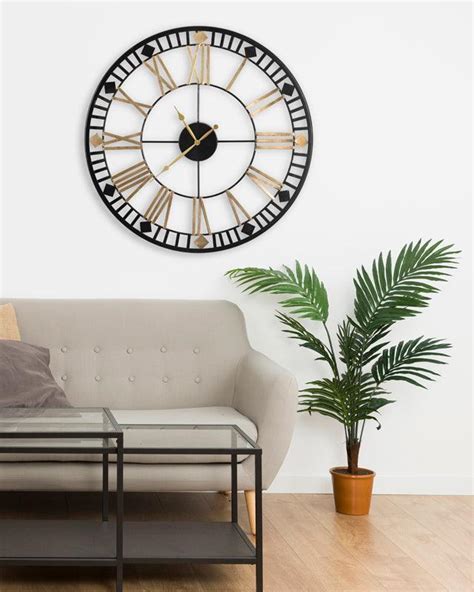 Buy Gold & Black Round Wall Clock Online at Woodentwist. – WoodenTwist