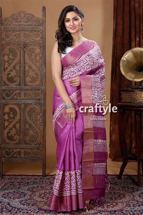 Hand Block Print Sarees | Beautiful & Timeless Sarees Online for Sale ...