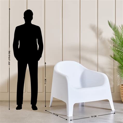 Buy Domino Polypropylene Outdoor Chair - White from Home Centre at just ...