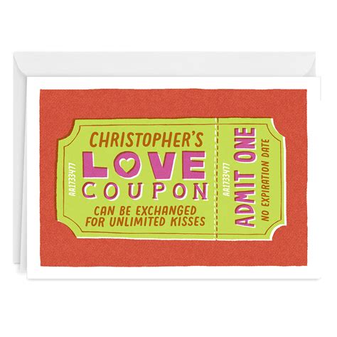 Love Coupon Ticket Custom Love Card - Greeting Cards | Hallmark