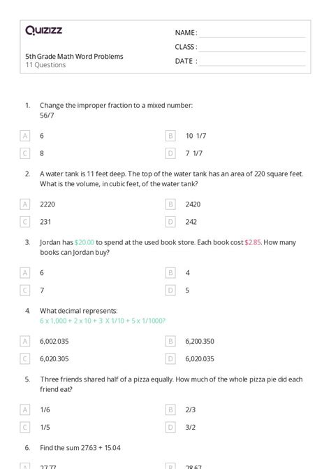 Math Word Problems 5th Grade 的图像结果