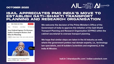 ISAIL.IN Appreciates PMO India’s move to establish GATI-Shakti ...