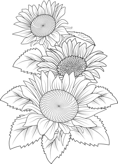 Sunflower Coloring Page