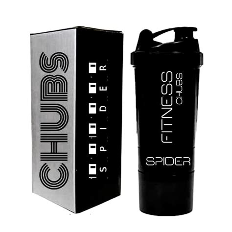 Buy Chubs Gym Spider Shaker Bottle 500ml with Extra Compartment, and ...