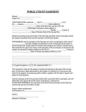 Fillable Online utility easement form Fax Email Print - pdfFiller
