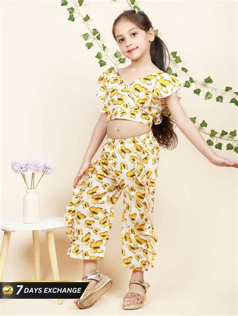 Chic In Yellow Crop Top — Western Wear • Girls | Bebe Unicor – Bebe Unicorn