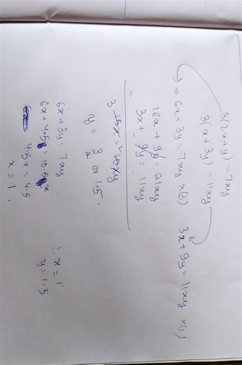 please solve this question of simultaneously equationand it's answer ...