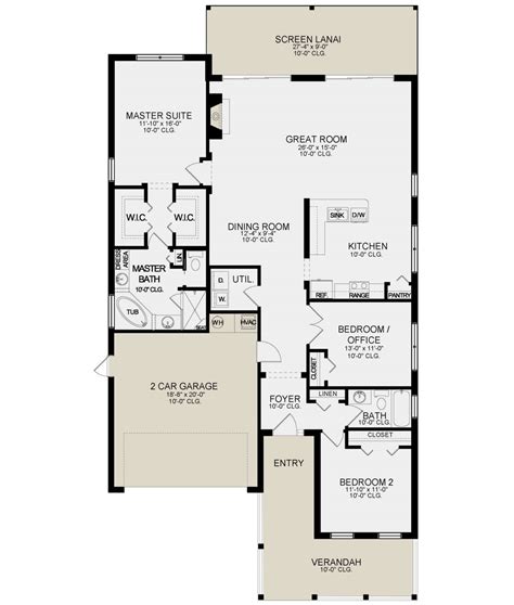 Centex 4 Bedroom Ranch House Plans