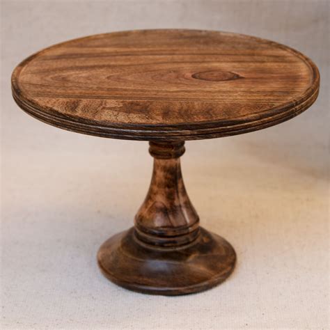 Buy Seasoned Mango Wood Detachable Cake Stand Online On Zwende