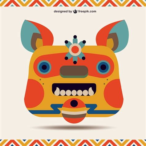 Chinese Monster Vektor-Design | Kostenlose Vektor