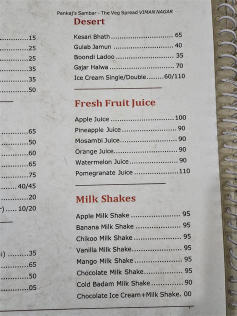 Menu at Sambar Aromas of South, Pune, HW79+F43