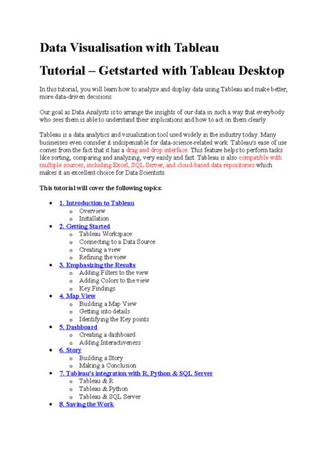 Tableau - its about Advanced Data Visualization Techniques - Data ...