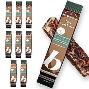 Loop & Knot Bliss Snack Bar with Wild Dark Chocolate, Almonds, Cashews ...