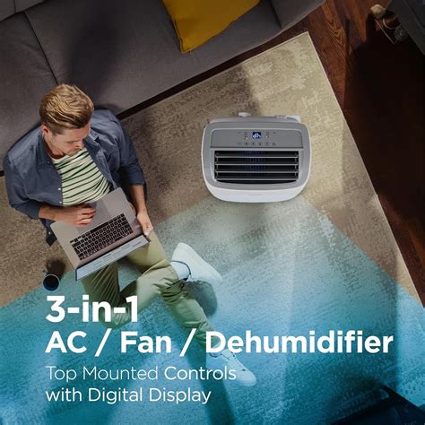 Portable 8000 BTU AC Unit | 3-in-1 Cool Fan Dehumidifier | 350 SqFt ...