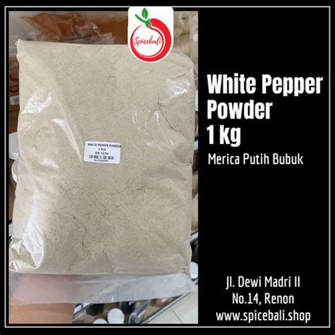 Jual 1 Kg White Pepper Powder / Lada Putih Bubuk / Merica Putih Bubuk ...