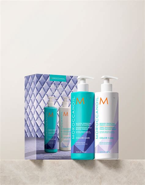 Blonde Perfecting Purple Shampoo & Conditioner Duo – Moroccanoil