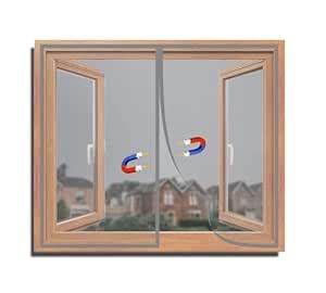 TurtleGrip Polyester Magnetic Window Mosquito Net with Self Adhesive ...