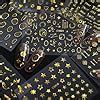 Scheibe 6 Sheets 3D Nail Art Stickers, Golden Design, Self-Adhesive ...
