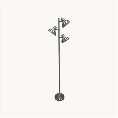 Modern Silver Floor Lamp - AptDeco