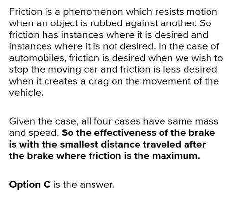 Four similar cars having exactly the same mass are running at the same ...