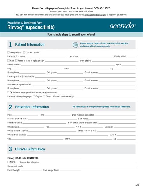 Rinvoq Prescription & Enrollment Form - Blank Fillable Template | Fill ...