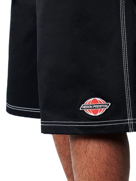 White Stitch Canvas Short | HERON PRESTON® Official Site