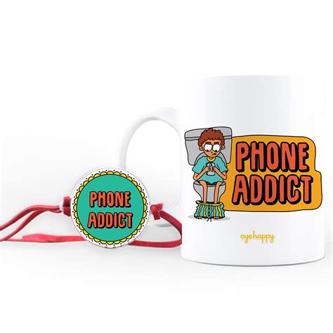 Buy Oye Happy "Phone Addict" Rakhi Combo Gift Set for Brother/Bhai on ...