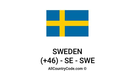 Image result for Sweden Country Code