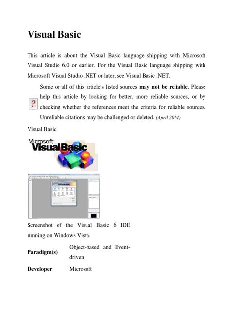 Visual Basic Language PDF 的图像结果