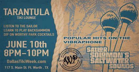 Sailor Solomon at Tarantula - Dallas Tiki Week, Tarantula Tiki Lounge ...