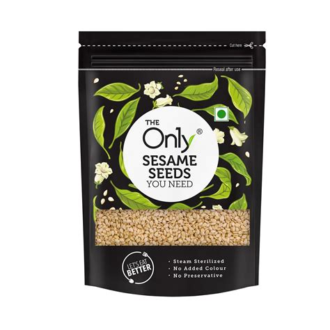 On1y Sesame Seeds, Til/Till, 100 g, Naturally Brown Til, No Artificial ...