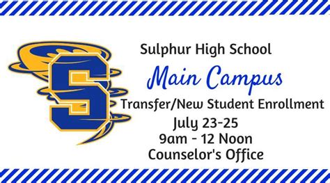 2025 SHS Main Campus - Transfer/New Student Enrollment, 100 Sycamore St ...
