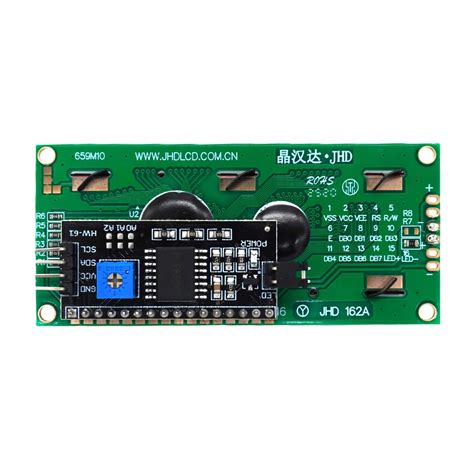 16x2 Green LCD Display Module with I2C Interface – Tomson Electronics