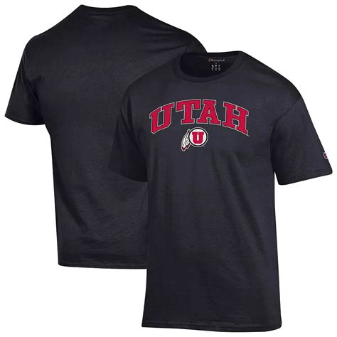 Men's Champion® Black Utah Utes Arched Logo T-Shirt