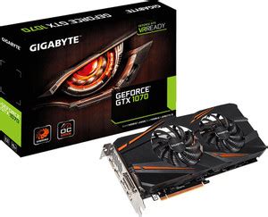 GIGABYTE GV-N1070WF2OC-8GD GDDR5 8 GB NVIDIA Chipset 64 bit 1683 MHz ...