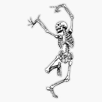 EMCGraphics Dancing Skeleton Having Fun Sticker Decal Vinyl India | Ubuy