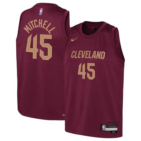 Youth Nike Donovan Mitchell Cleveland Cavaliers Swingman Jersey - Icon ...
