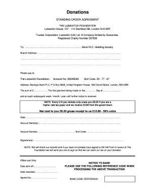 Fillable Online STANDING ORDER AGREEMENT Fax Email Print - pdfFiller