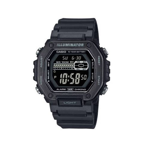 Casio MWD-110HB-1BVDF Digital Watch - 100M Water Resistant, 10-Year ...