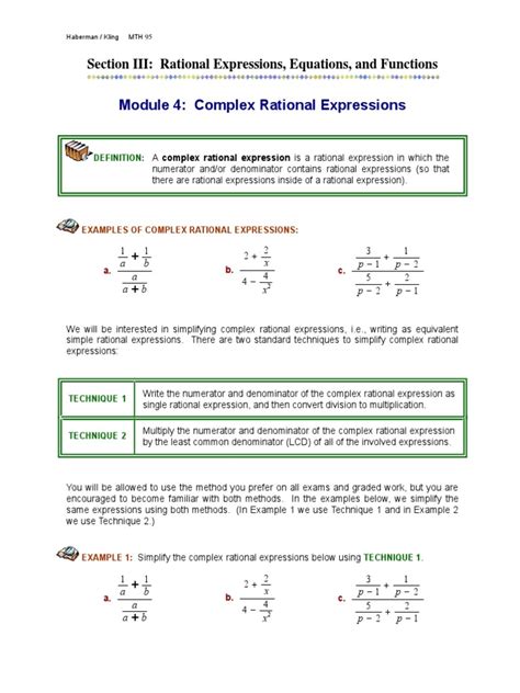 Image result for Complex Rational Expression