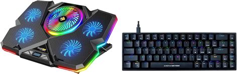 Cosmic Byte Cyclone RGB Laptop Cooling Pad with 5 Fan & CB-GK-23 ...