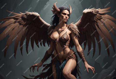 Harpy a half human and half bird | Premium AI-generated image