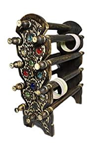 DECORVAIZ Hand Carved Wooden Bangle Stand - Jewelry Accessories ...