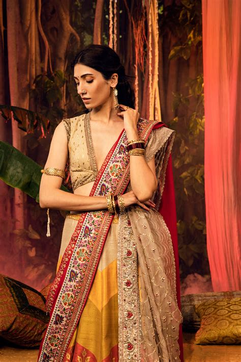 Kanika-M multi-coloured silk dupion foil radha printed lehenga ( FB-23 ...