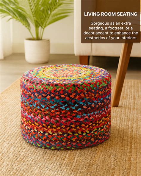 Buy Jute Pouffe & Jute Ottoman - Sitting Stool – Habere India