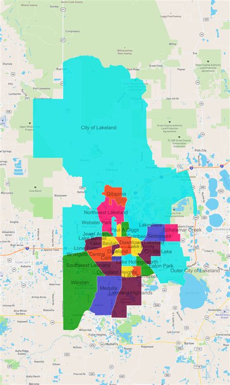 Neighbourhoods in Lakeland