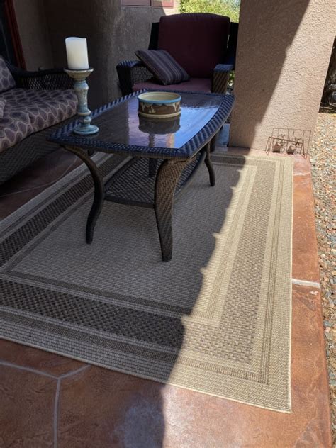 Santorini Cayden Natural Woven Indoor & Outdoor Area Rug, 5X7 | At Home