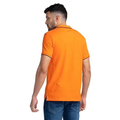 Being Human Regular Fit Men Polo Neck T-Shirts-Flame